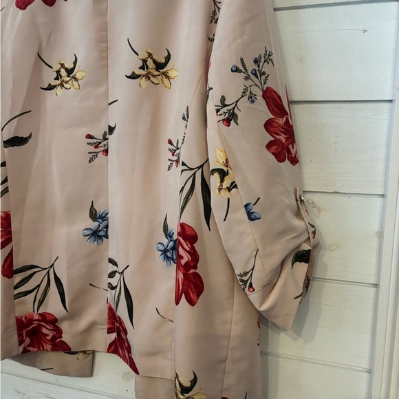 Primark Floral Kimono Blazer Jacket in blush size women’s 16 - Picture 5 of 14